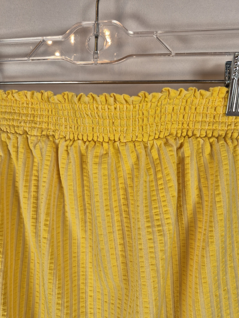 Anthropologie Yellow Colusa Strapless Smocked Tube Top Size XS - Picture 3 of 6